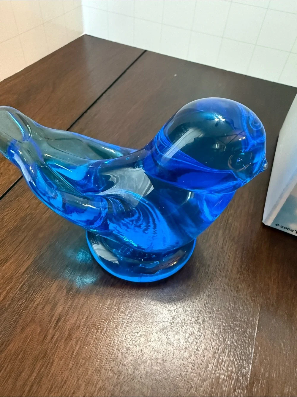 Bluebird of Happiness Art Glass Figurine